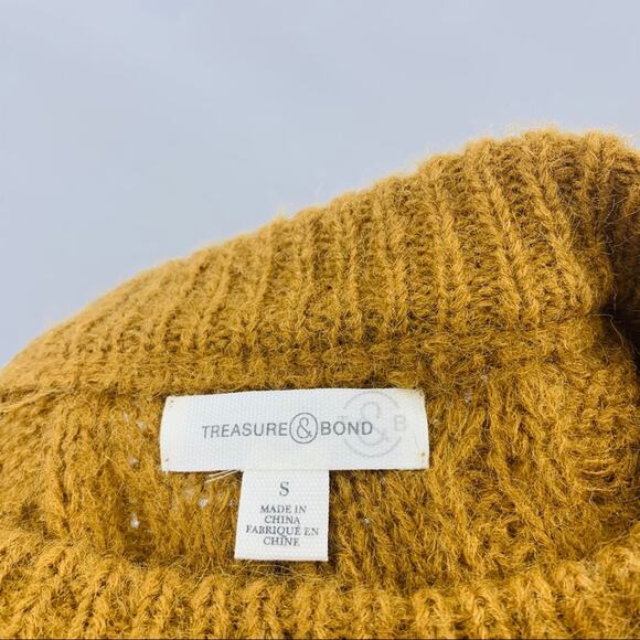 Treasure Bond Tan Dale Sparkle Cable Knit Sweater - Picture 9 of 10